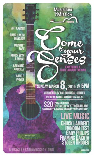 Musicians On A Mission presents Come To Your Senses Benefit