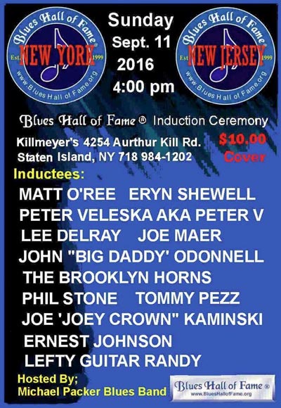 Eryn Shewell and Matt O&#39;Ree Inducted Into NY/NJ Blues Hall of Fame