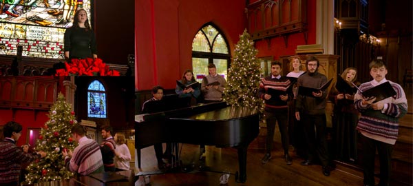 An Art School Quaranteam Keeps the Caroling Going at Kirkpatrick Chapel