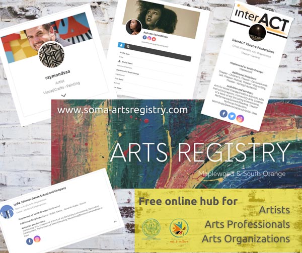 Maplewood NJ Launches Arts Registry to Feature Local Artists, Arts Professionals and Arts Organizations