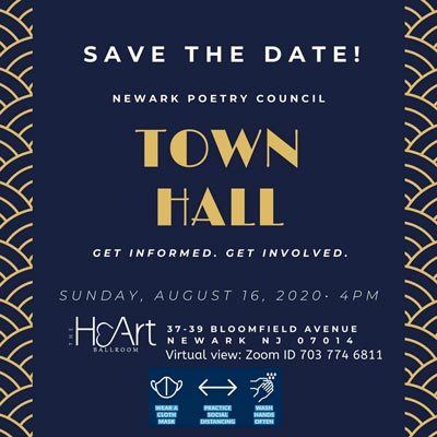 Newark Poetry Council To Hold Town Hall Meeting On Sunday, August 16