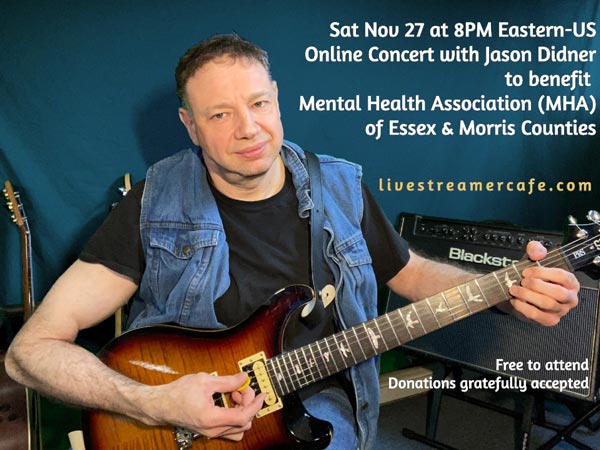 Montclair Rocker Jason Didner to Live Stream for Mental Health Association Benefit on November 27