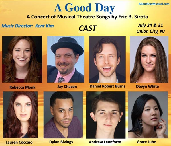 “A Good Day – A Concert of Musical Theatre Songs by Eric B. Sirota” To Take Place July 31st