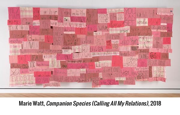 Every Blanket Tells a Story and Every Stitch is a Unique Voice in the World of Seneca Nation Artist Marie Watt, On View at the Hunterdon Art Museum