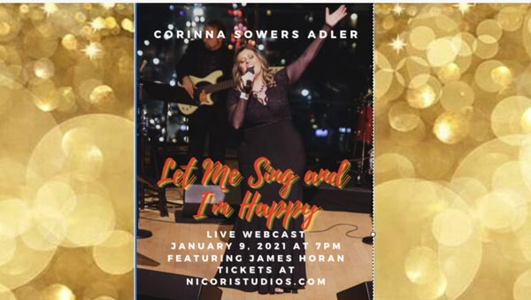 Corinna Sowers Adler To Perform Live on January 9th In Support Of NiCori Studio & Productions Scholarship Fund
