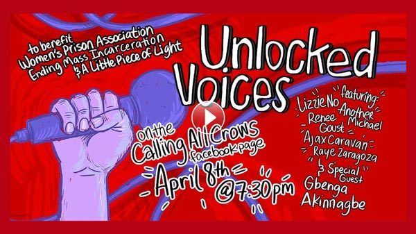 Unlocked Voices Presents 5th Livestream Fundraiser Event On April 8