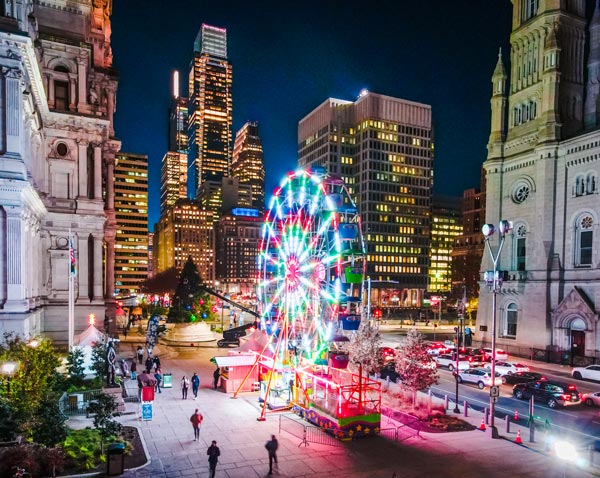 Christmas Village Returns To LOVE Park And City Hall