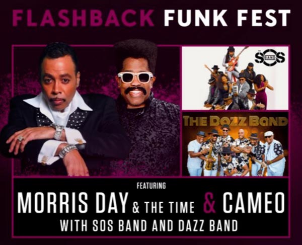 Kings Theatre presents Flashback Funk Fest with Morris Day & The Time & Cameo with SOS Band and The Dazz Band