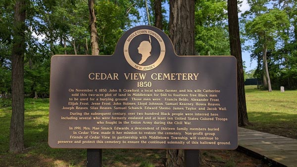 T&M Associates Foundation to Cleanup Historic Cedar View Cemetery in Lincroft on Wednesday