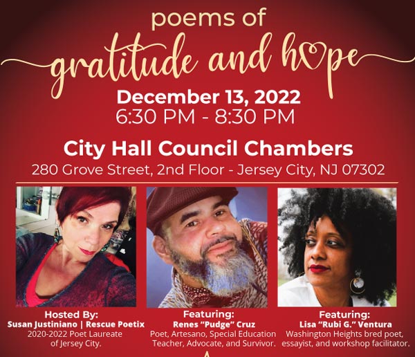 RescuePoetix Hosts Poems of Gratitude and Hope on Dec. 13th