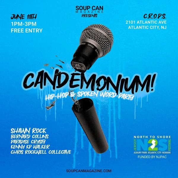SOUP CAN Magazine presents Candemonium: A Hip-Hop & Spoken Word Party in Atlantic City