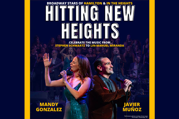 MPAC to open 29th season with Hitting New Heights starring Mandy Gonzalez and Javier Munoz