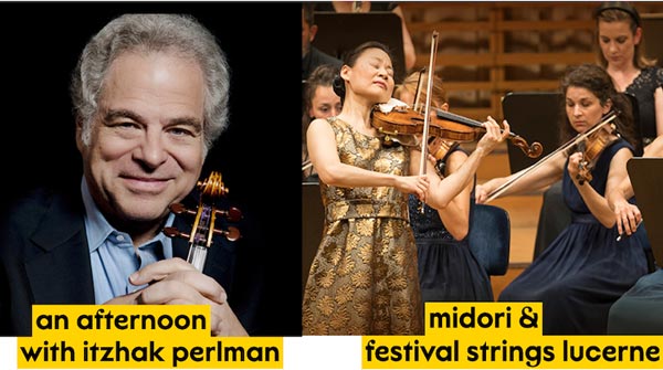Violinists Itzhak Perlman and Midori to perform at NJPAC this Fall