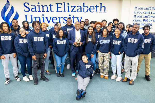 Newark Mayor Baraka Joined Saint Elizabeth University President Crosby to Mark 1st Anniversary of the Guaranteed Education Pilot Program