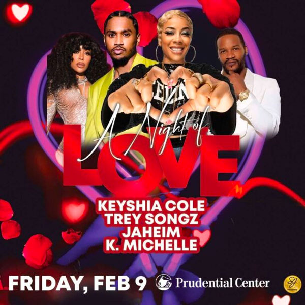 Keyshia Cole, Trey Songz, K. Michelle, and Jaheim to Perform at Prudential Center