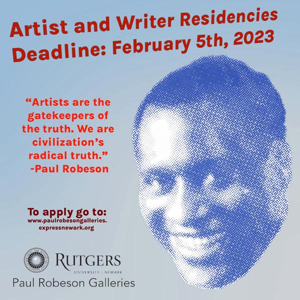 Paul Robeson Galleries Announces Open Call for Artist and Writer Residencies for Newark-Based Artists