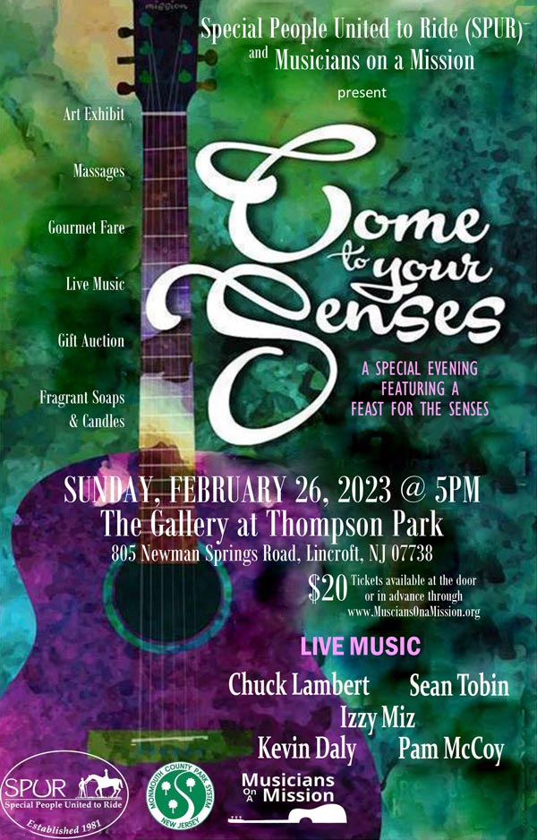 Musicians on a Mission & Monmouth County Park System Present &#34;Come to Your Senses&#34;