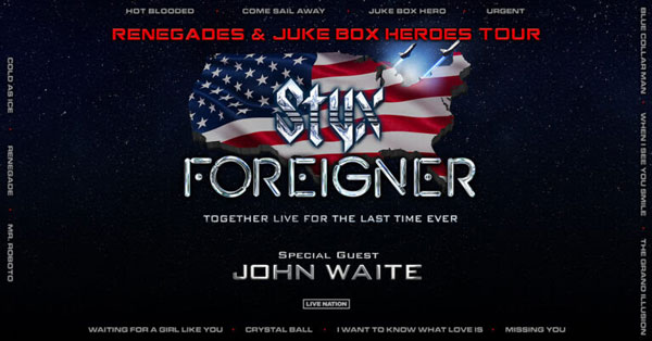 Styx, Foreigner, and John Waite to Play Shows in Holmdel and Camden