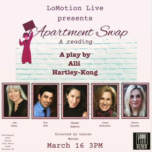Lomotion Live presents a reading of &#34;Apartment Swap&#34; by Alli Hartley-Kong