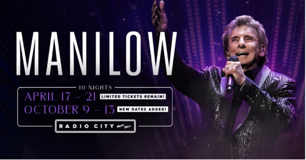 Barry Manilow to extend his residency at Radio City Music Hall With Shows in October