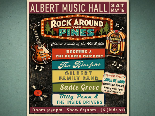 Albert Music Hall presents Rock Around the Pines: A Celebration of Early Rock 
