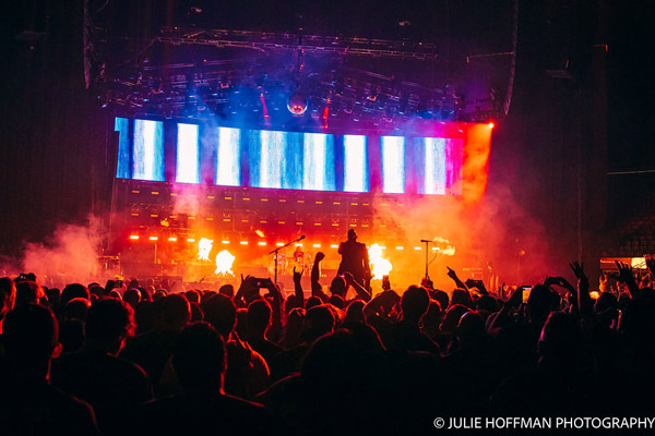 Shinedown performing in concert at the Prudential Center in Newark on July 21, 2026. Photo by Julie Hoffman.